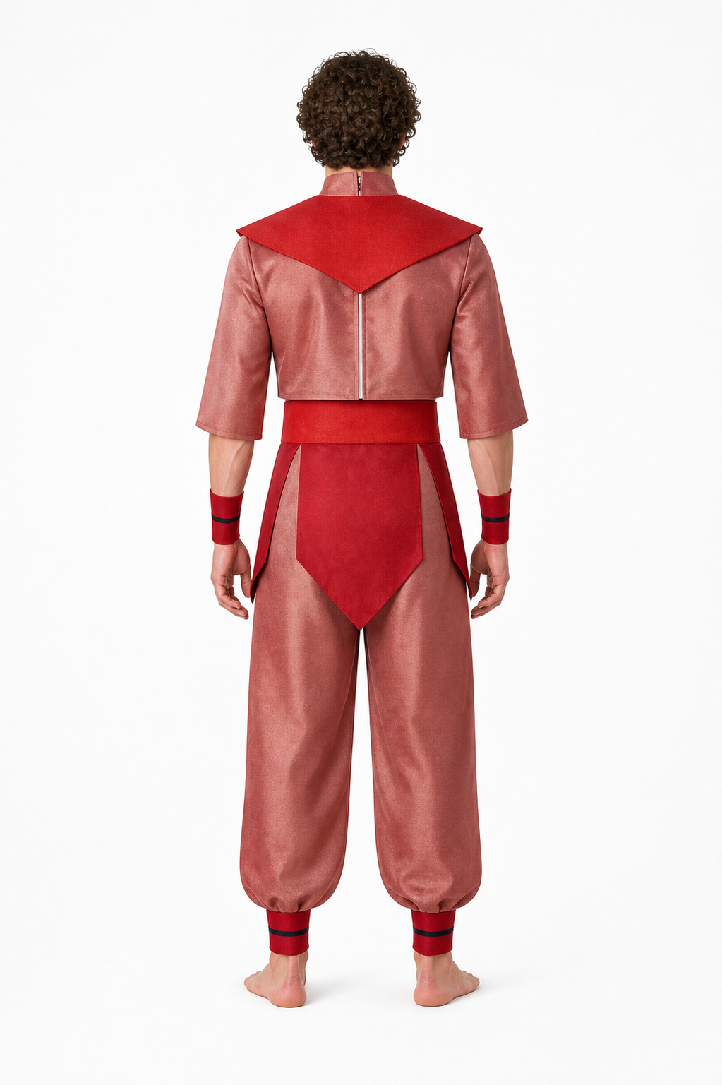 Avatar Cosplay Costume Set with Cape and Apron back view