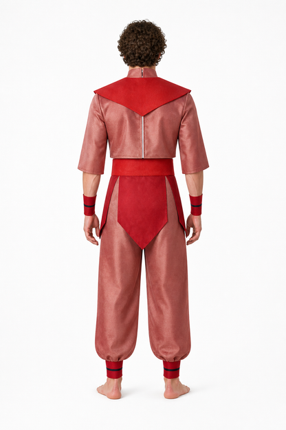 Avatar Cosplay Costume Set with Cape and Apron back view