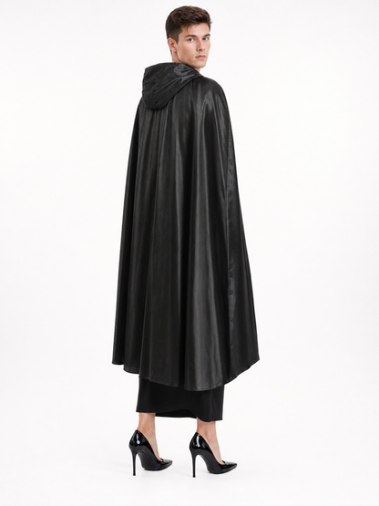 Black Hooded Carnival Cloak for Cosplay