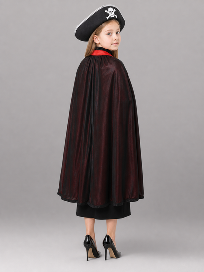 Black and Red Pirate Carnival Cloak