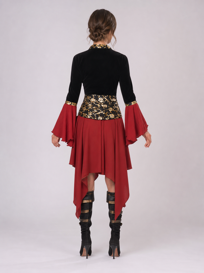 Pirate Costume with Gold Decor