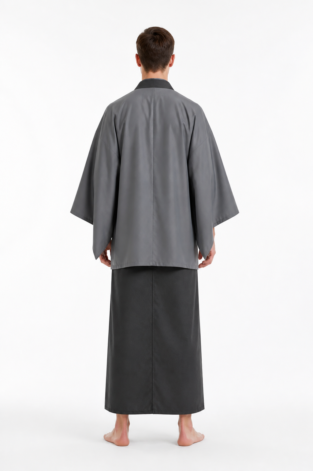 Cosplay Kimono Set with Wide Sleeves back view