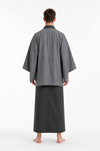 Cosplay Kimono Set with Wide Sleeves back view
