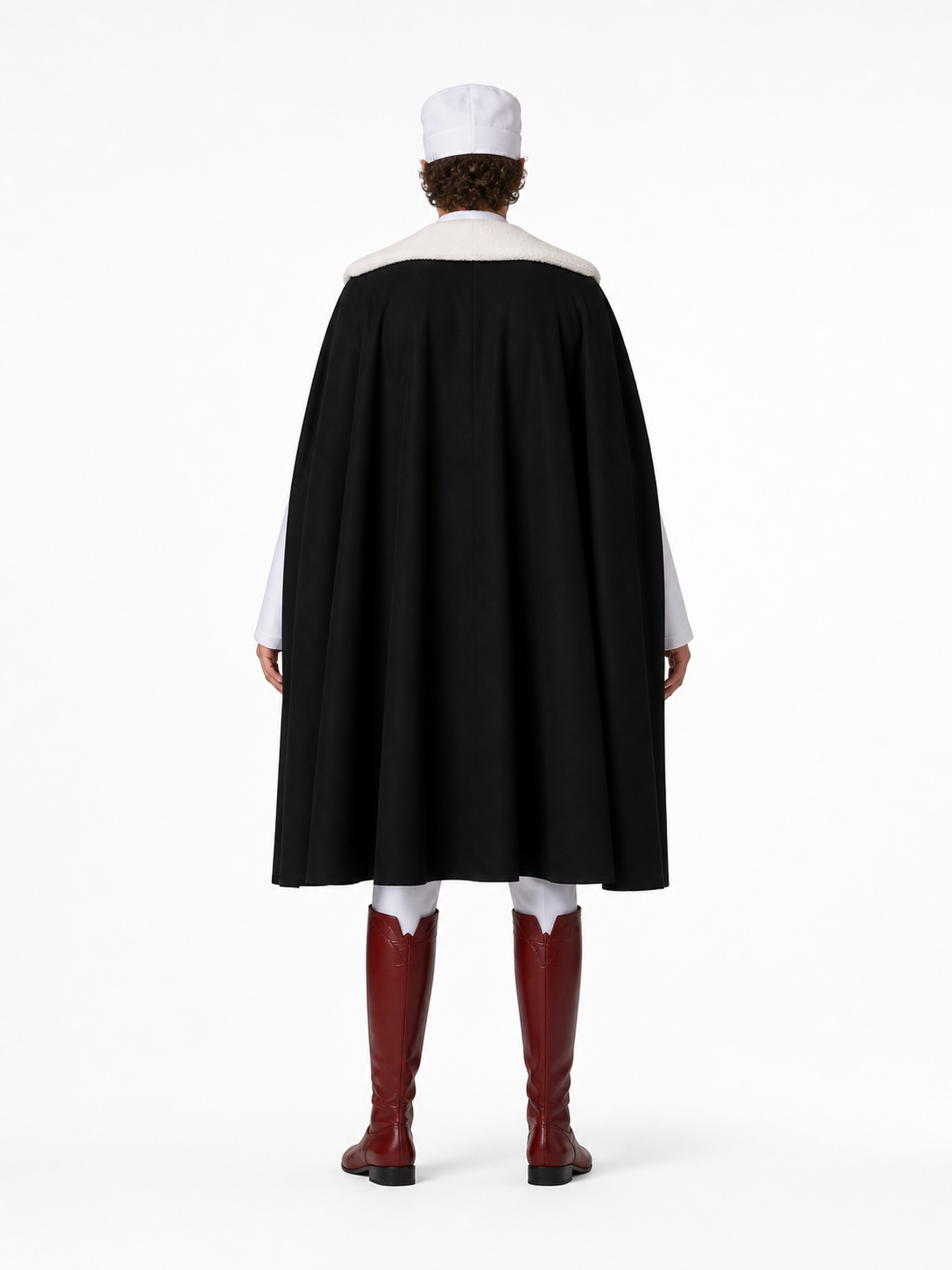 Fyodor D. Cosplay Costume with Cape and Hat back view