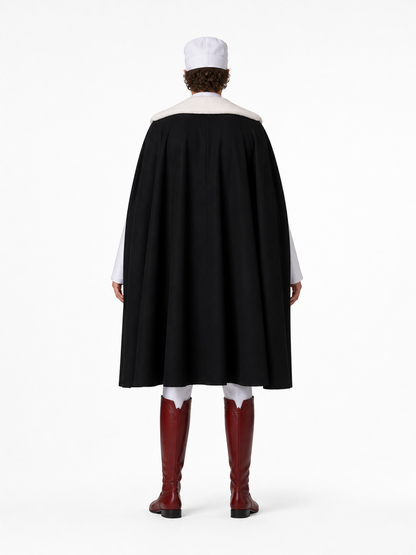 Fyodor D. Cosplay Costume with Cape and Hat back view