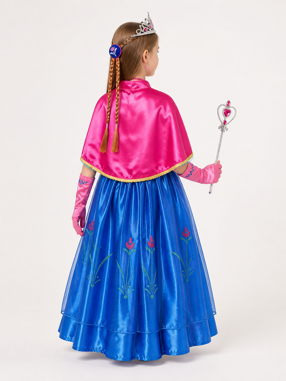 Princess Costume with Cape for Halloween back view