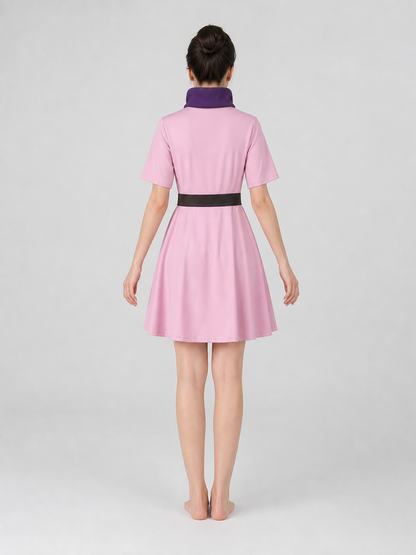 Bulma Dragon Ball Z Cosplay Costume, Pink Dress