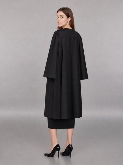Long Black Hooded Carnival Cloak