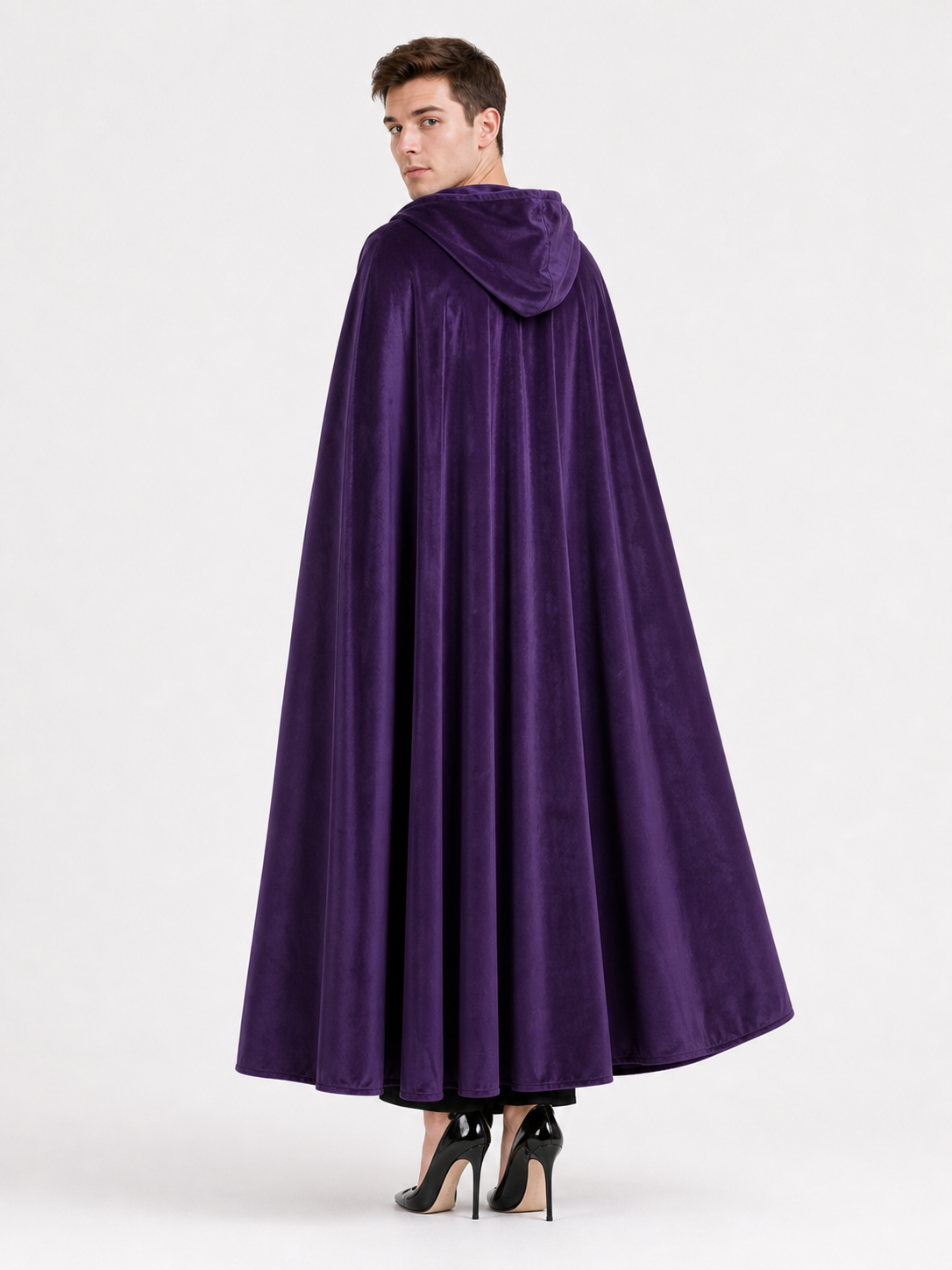 Purple Carnival Cloak with Hood