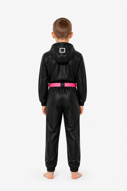 Black Dali Cosplay Jumpsuit from Money Heist back view