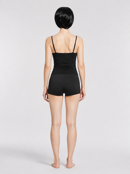 Black Short Bob Carnival Wig for Cosplay back view