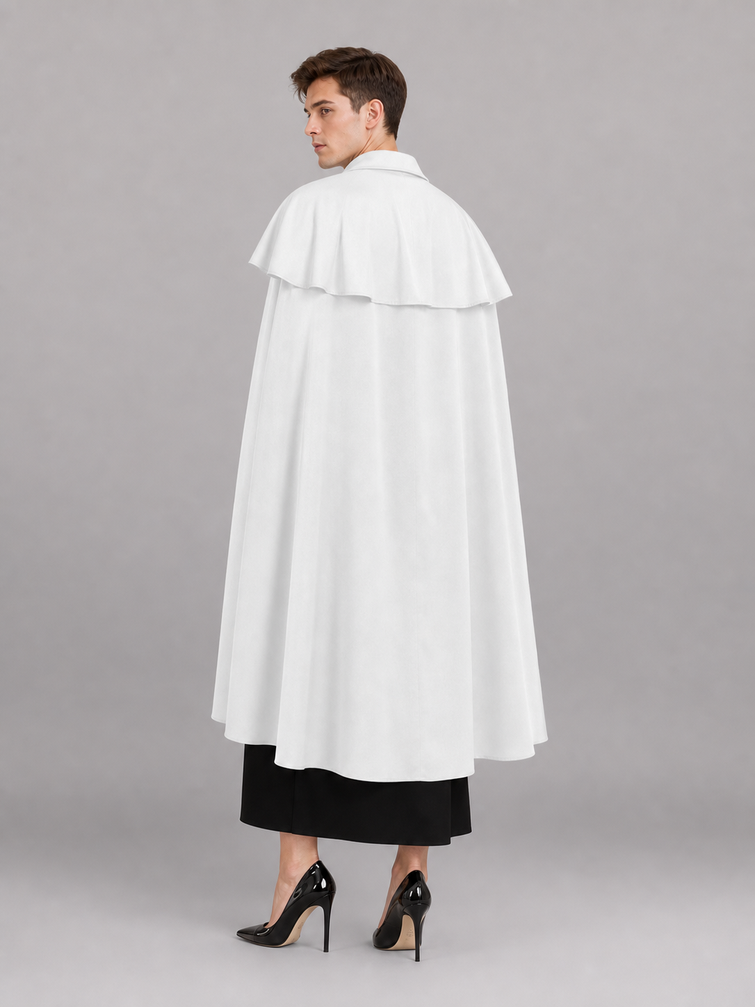 White Carnival Cloak for Cosplay and Stage