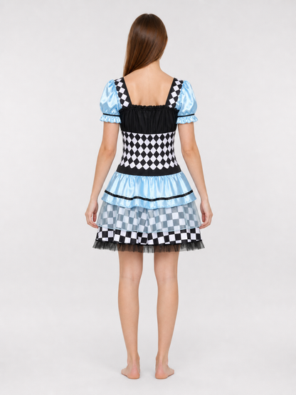 Harlequin Costume with Apron and Accessories