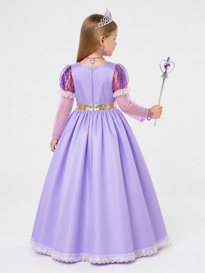 Princess Costume with Accessories for Halloween back view