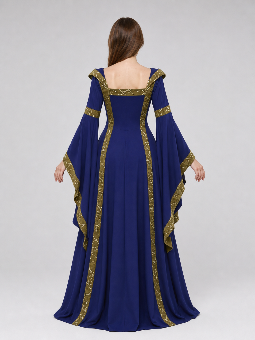 Medieval Hooded Lace-Up Dress