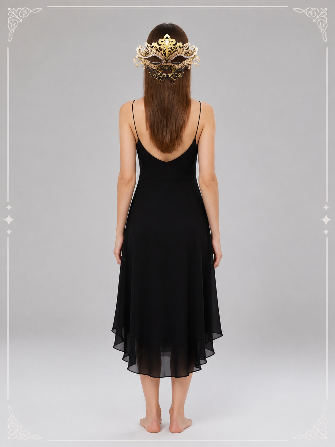 Gold and Black Carnival Mask for Halloween and Cosplay