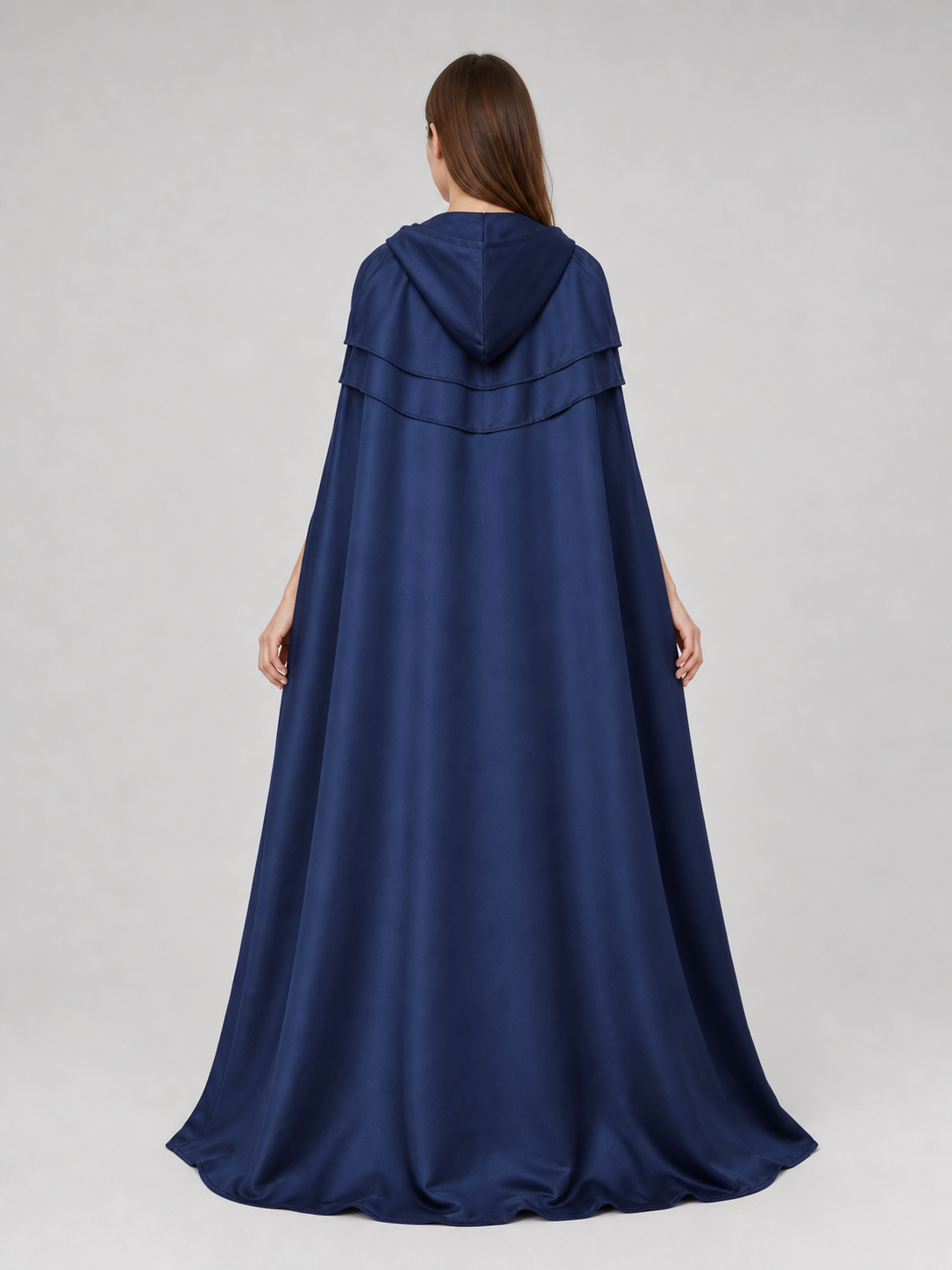 Viking Hooded Cape Cloak, Dark Blue