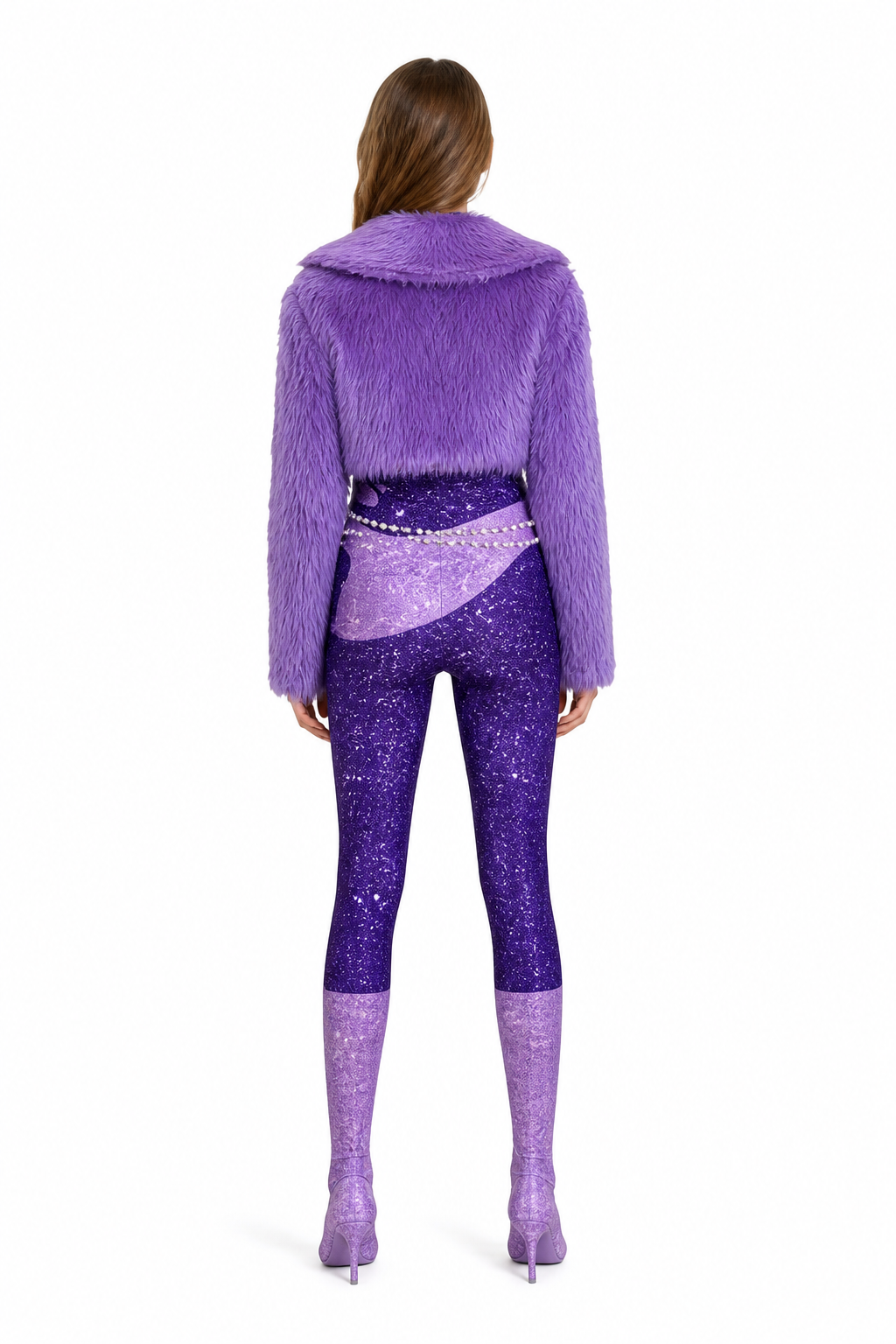 Character Costume: Jumpsuit, Cape, and Chain back view