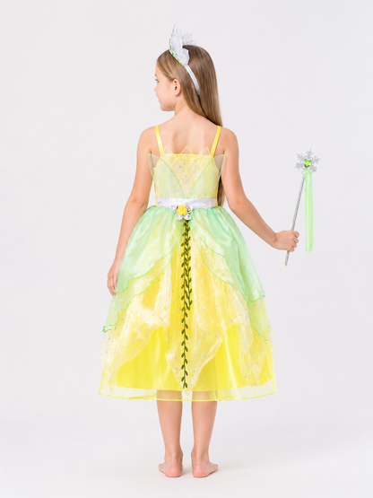 Yellow-Green Princess Costume for Halloween