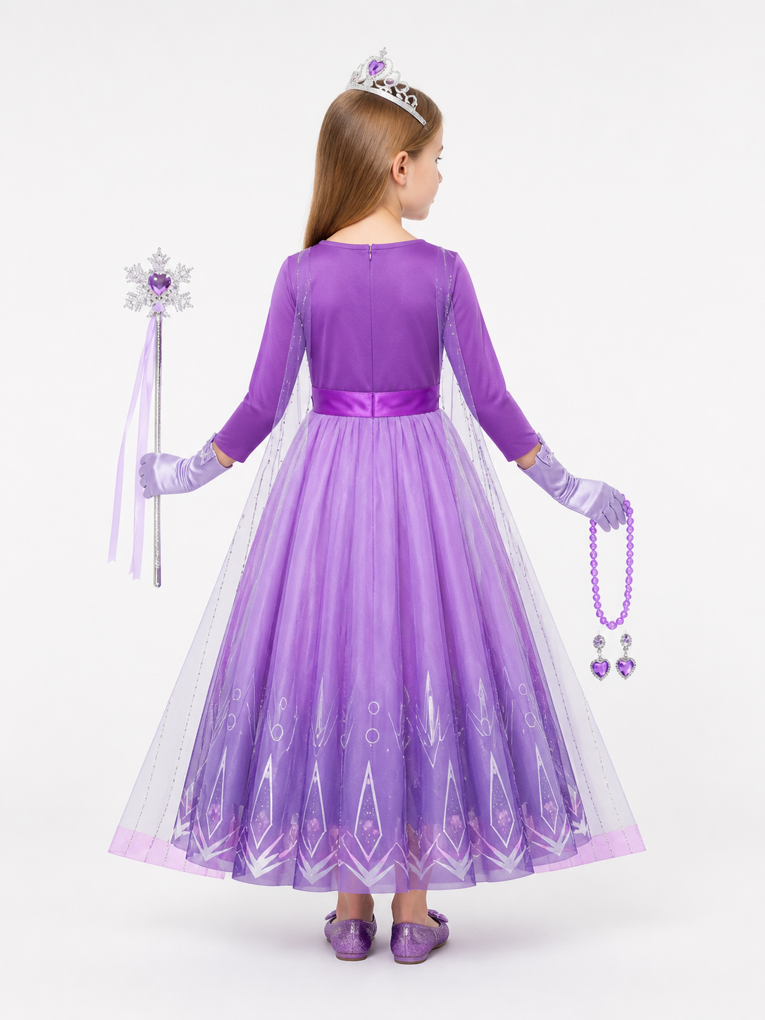 Purple Snow Queen Costume back view