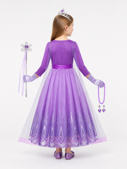 Purple Snow Queen Costume back view