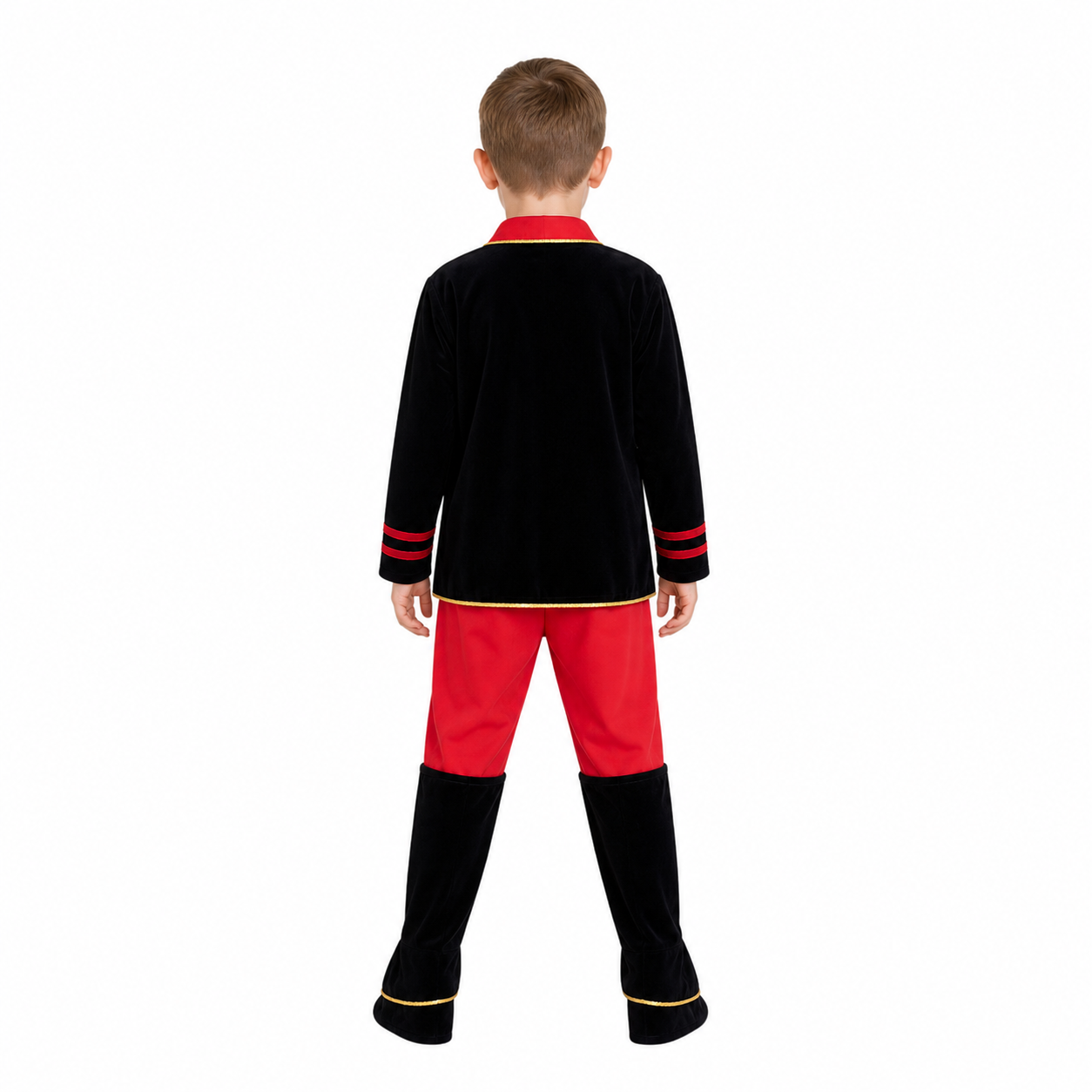 Russian Folk Costume for Boys with Hat and Boots back view