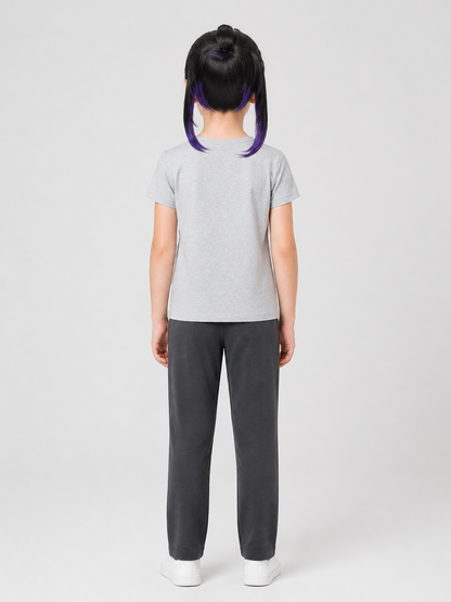Shinobu Kocho Anime Wig, Black with Purple Strands back view