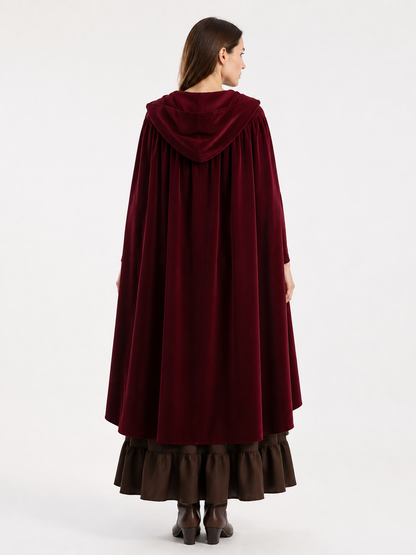 Medieval Hooded Cape for the Stage back view