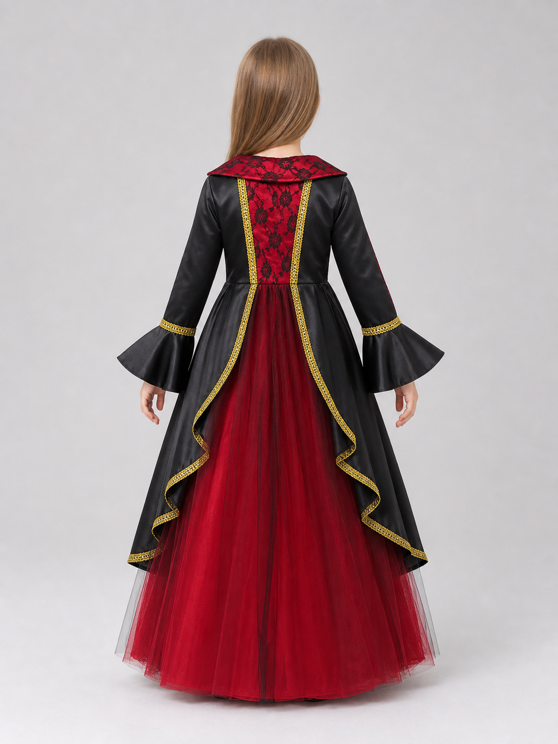 Costume Dress with Hat and Collar for Cosplay