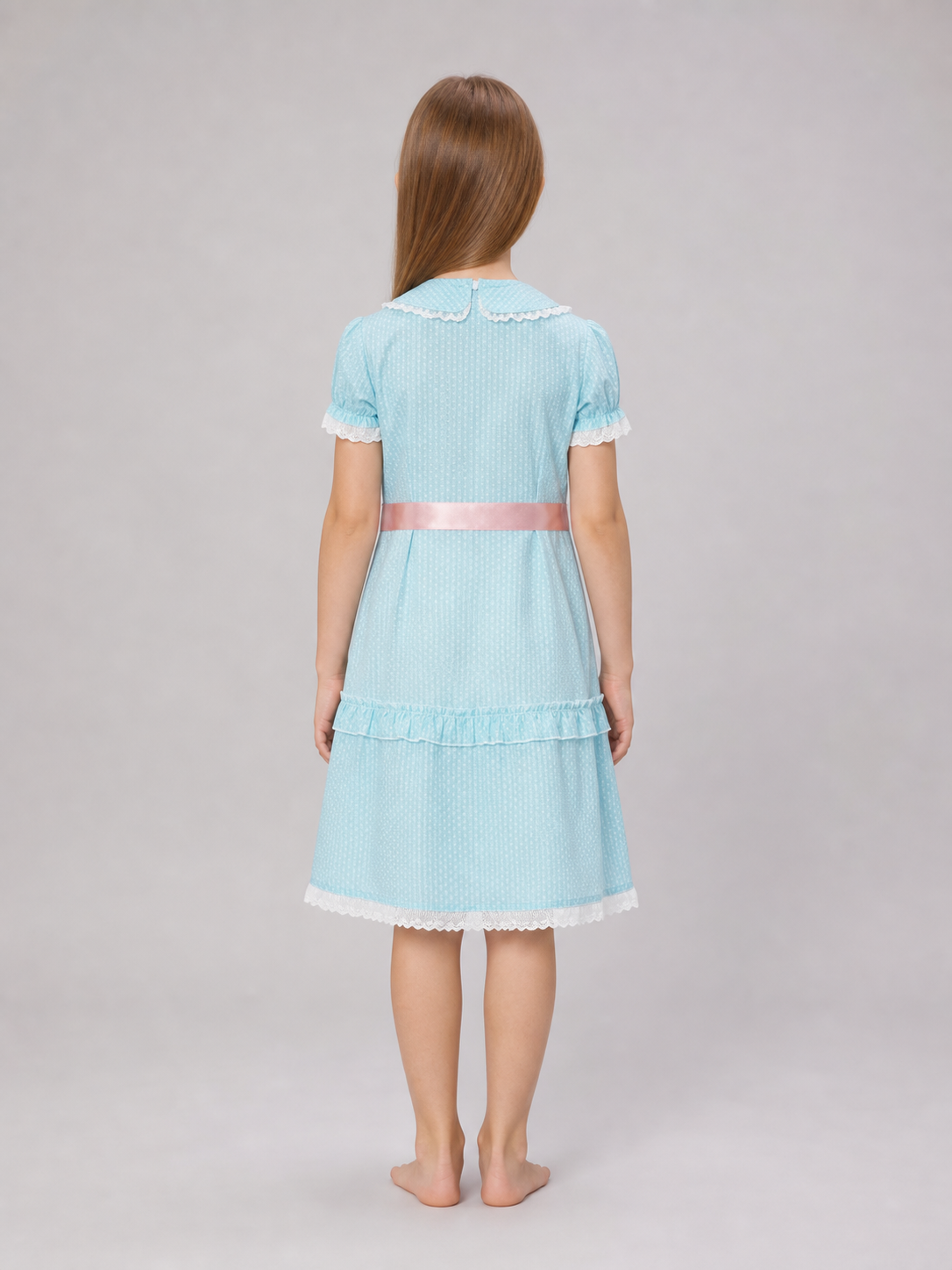 Shining Cosplay Dress with Collar and Sash