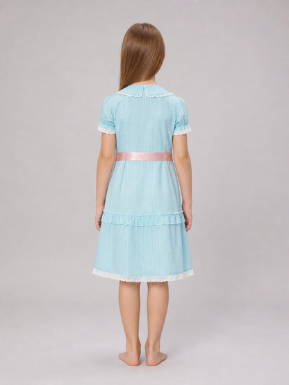 Shining Cosplay Dress with Collar and Sash