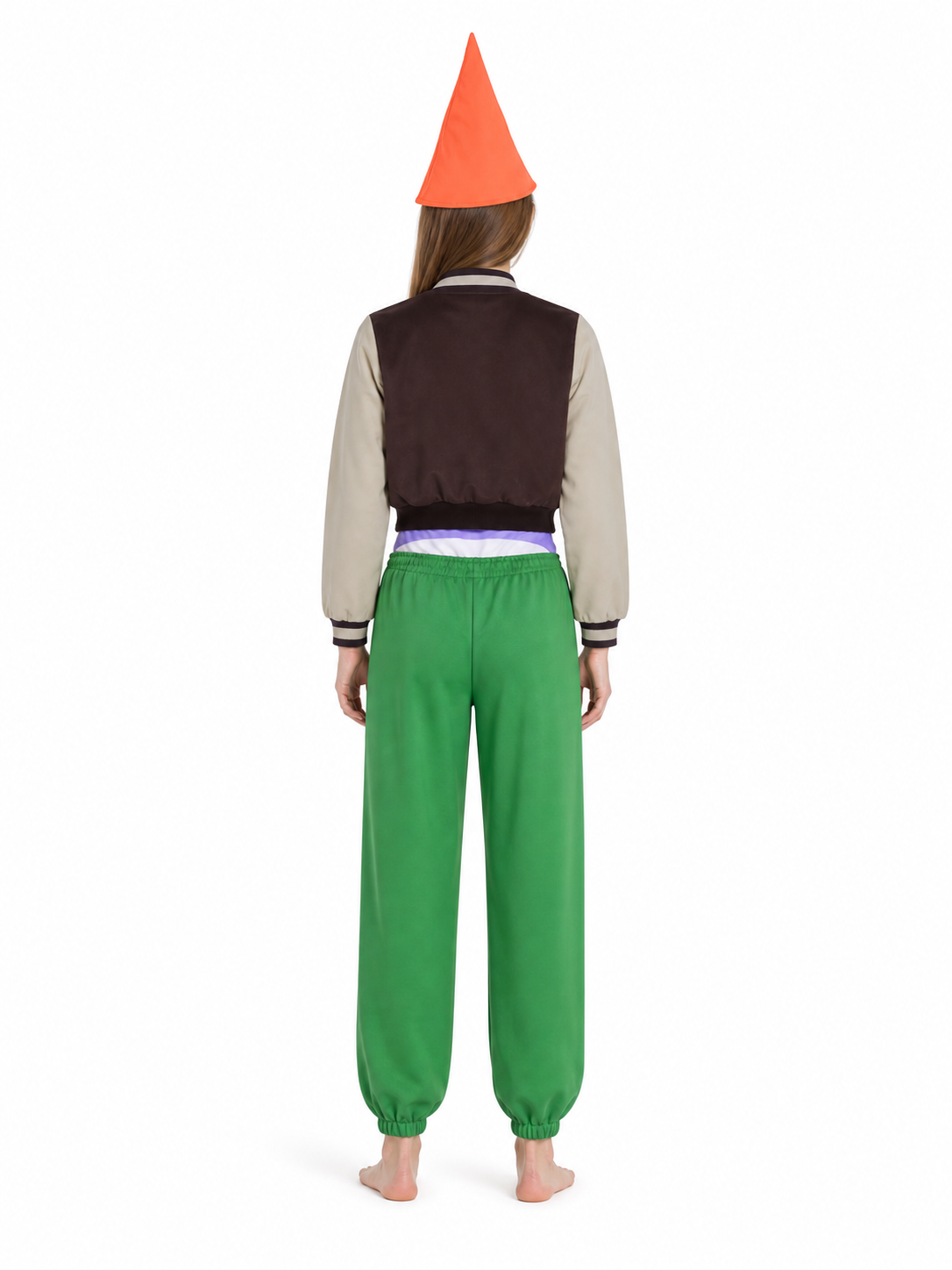 Halloween costume with jacket and hat back view