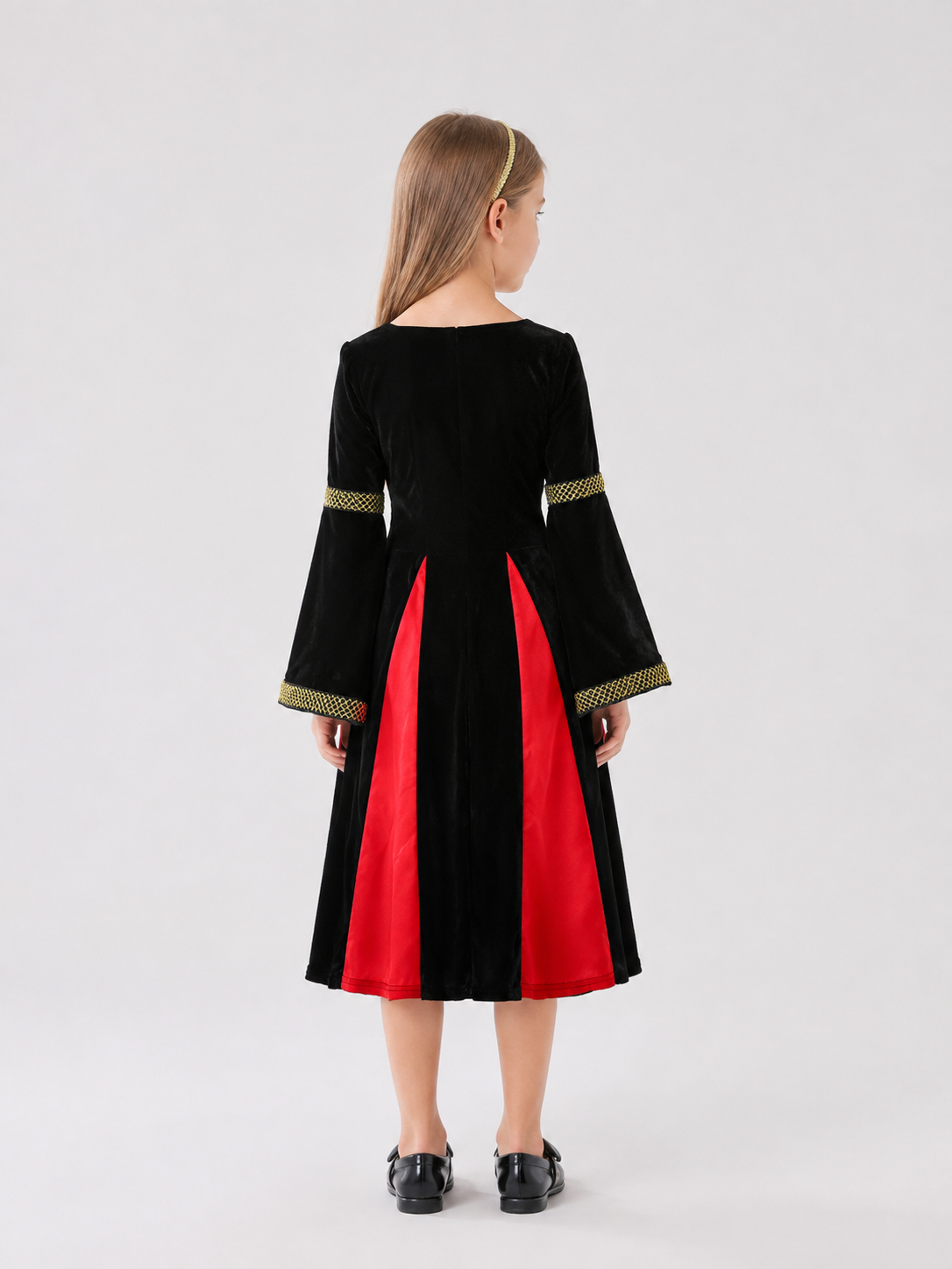 Medieval Court Dress for Stage Cosplay back view