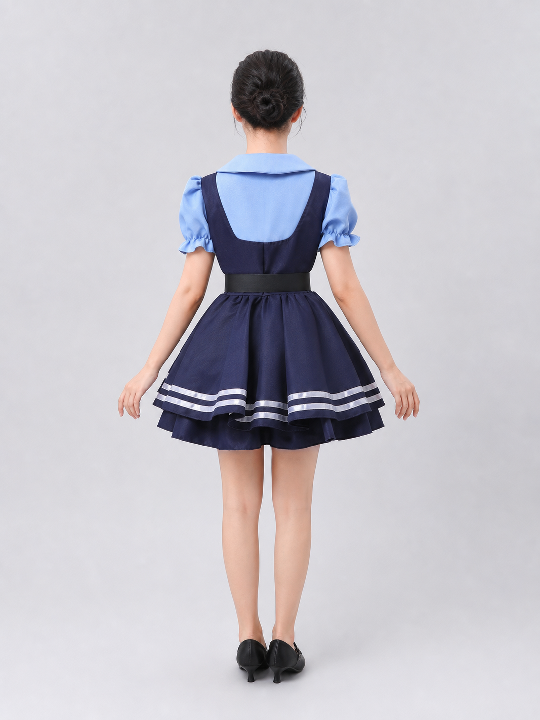 Bunny Stage Costume with Ears and Full Skirt back view