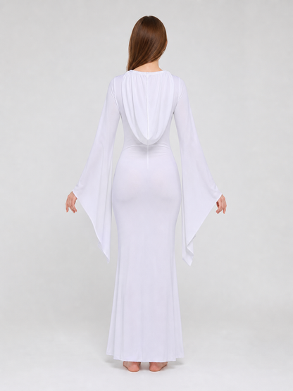Hooded Cosplay Costume with Ribbon Sleeves
