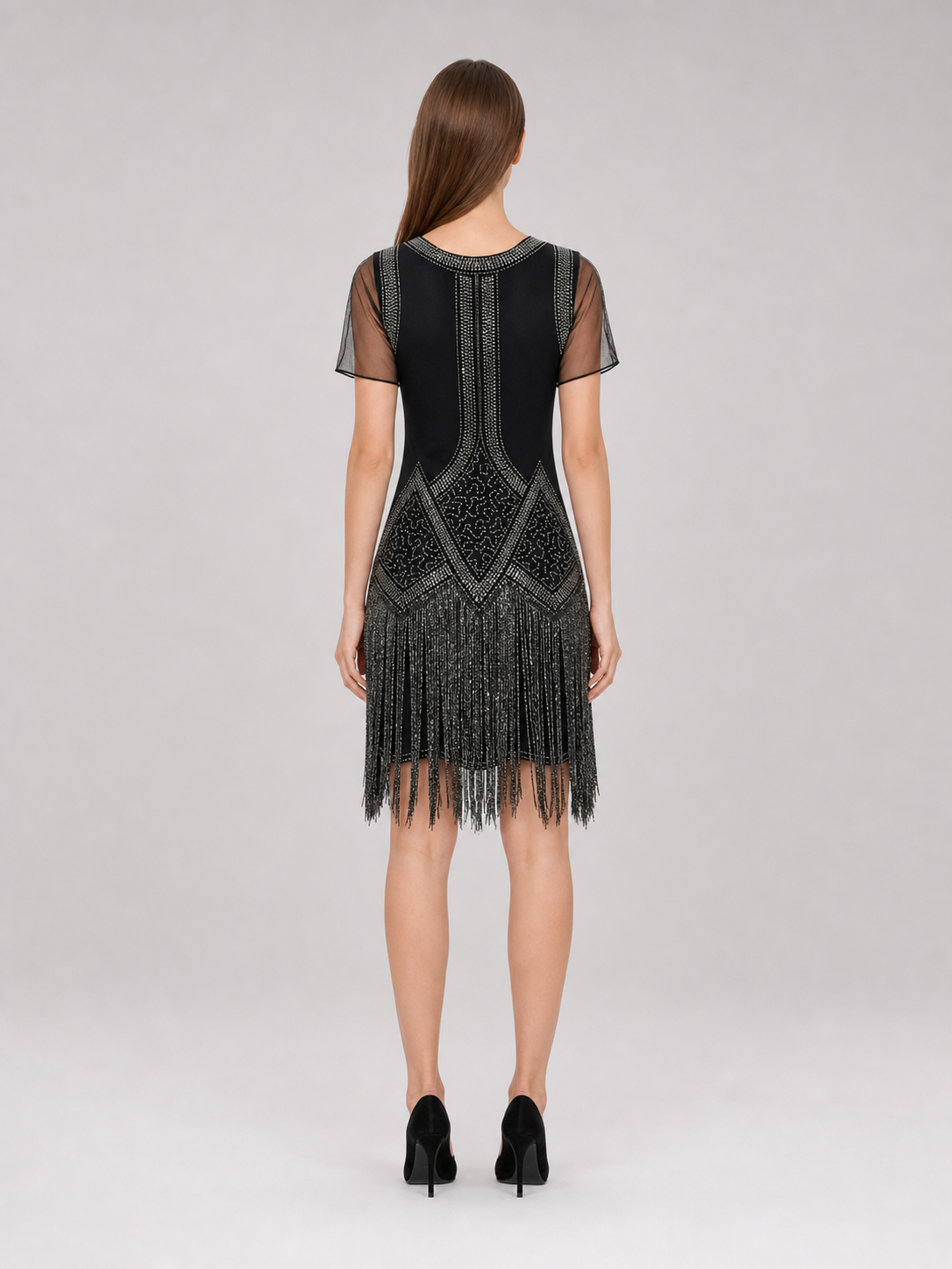 Vintage Fringe and Sequin Party Dress