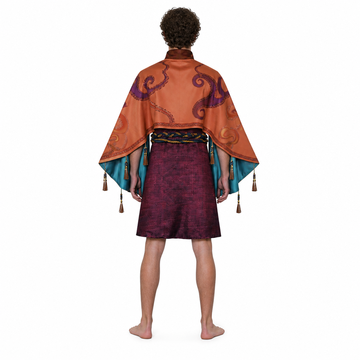 Avatar 3 Cosplay Costume with Cape, Apron, and Belt back view
