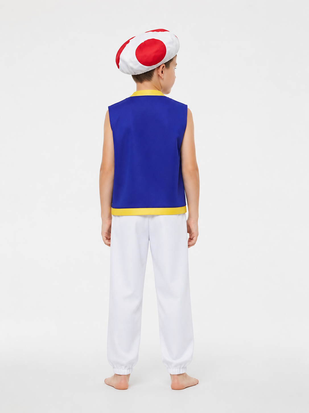 Halloween and Cosplay Costume with White Hat back view