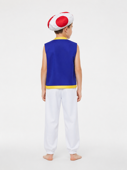 Halloween and Cosplay Costume with White Hat back view