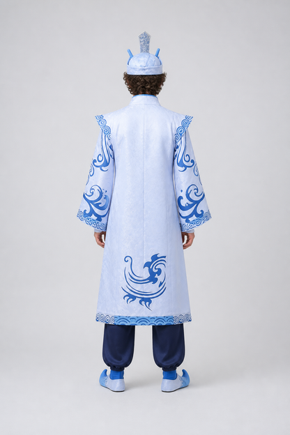 Ao Bing Cosplay Costume, Horned Set back view