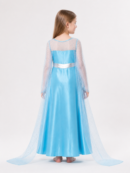 Blue Princess Costume for Halloween back view