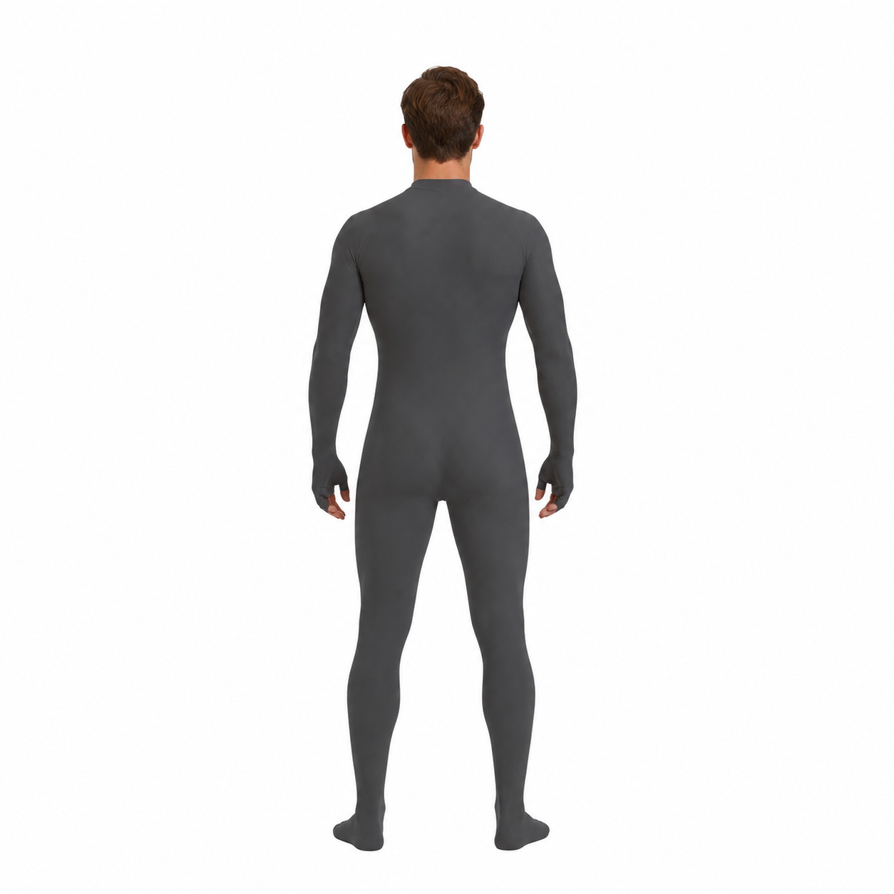 Solid-Color Zentai Bodysuit for Halloween and Dance back view