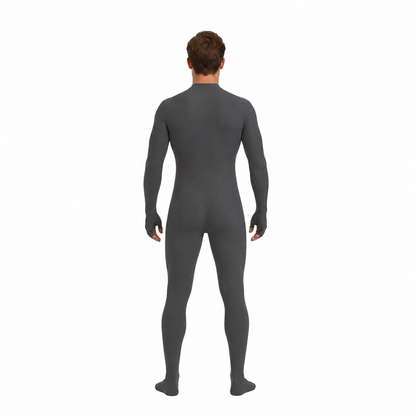 Solid-Color Zentai Bodysuit for Halloween and Dance back view