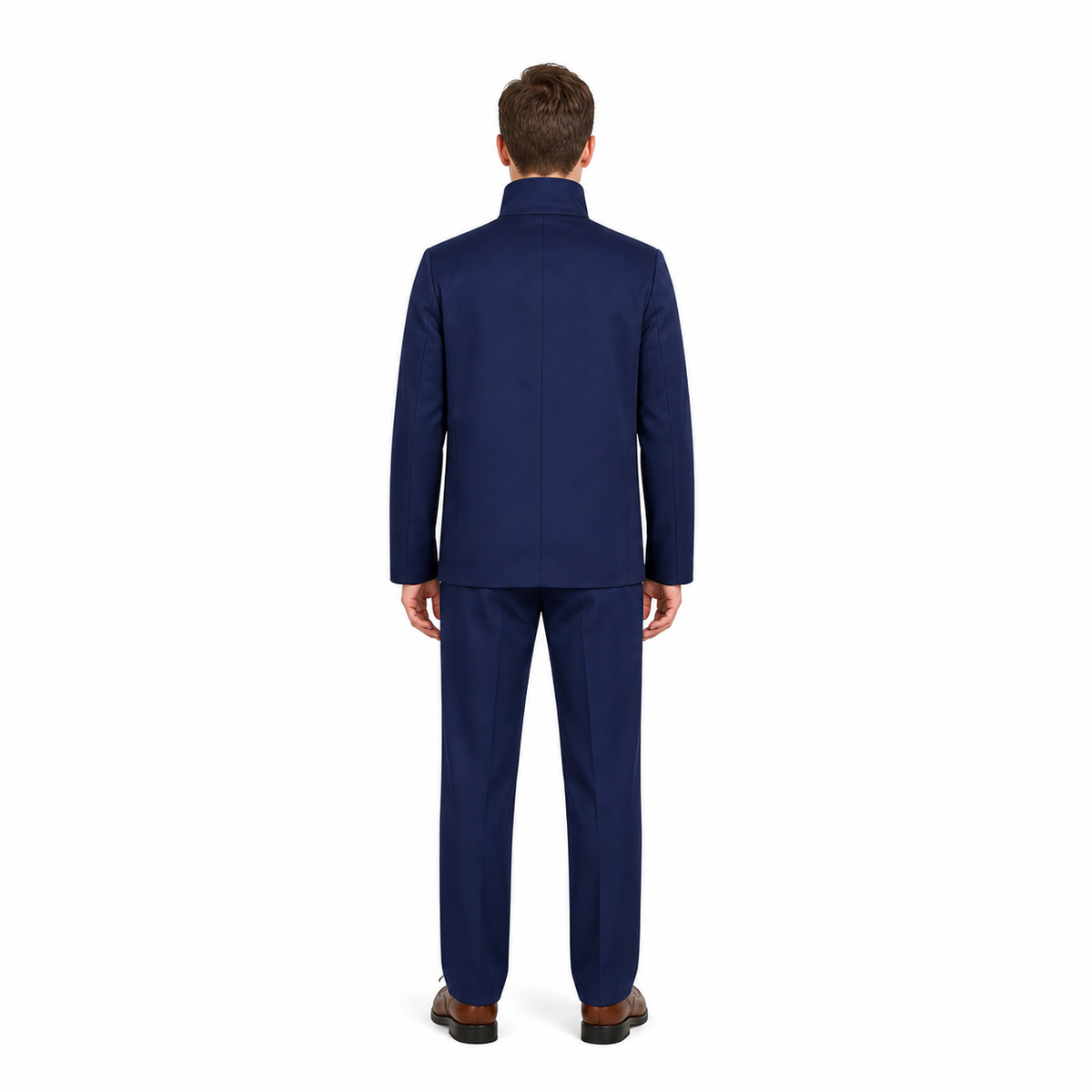 Jujutsu Kaisen Costume, Blue with Gold Buttons back view