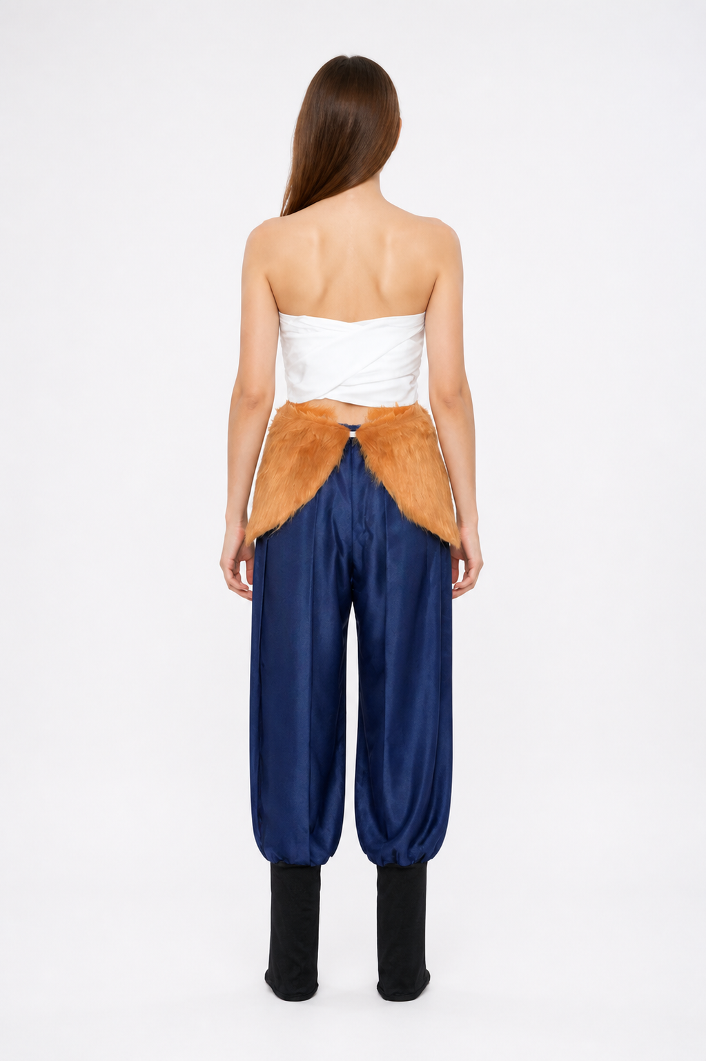 Inosuke Cosplay Costume, 3-Piece Set back view
