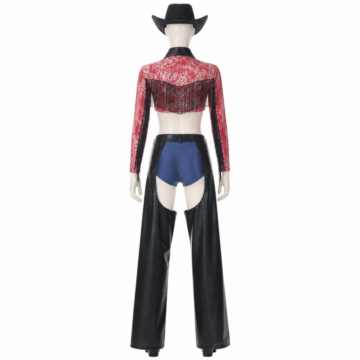 Western-Style Fringe Stage Costume back view