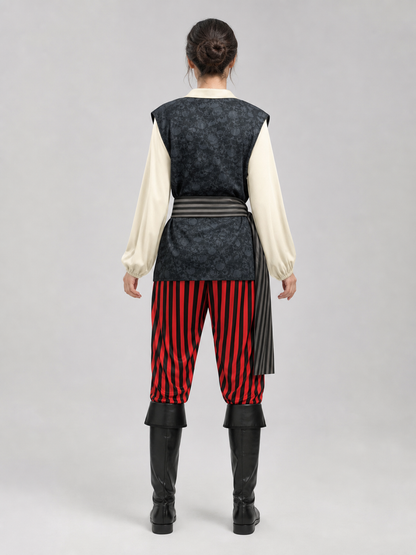 Pirate Costume with Vest and Accessories
