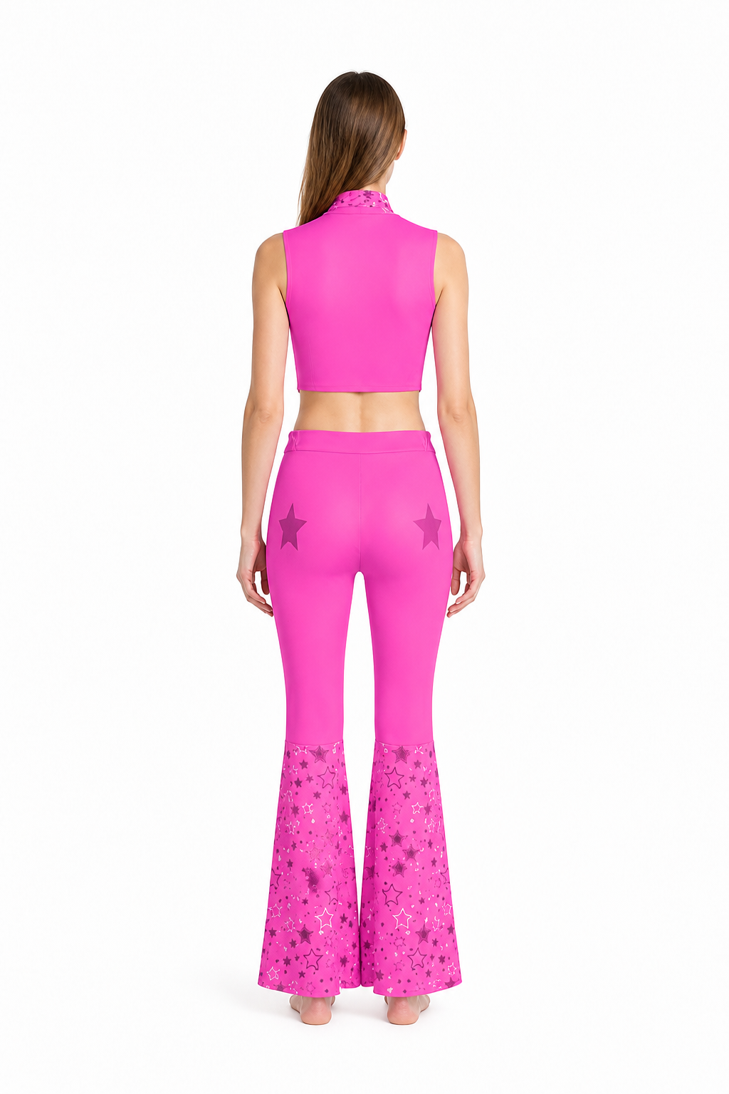 Barbie Cosplay Costume: Top and Flared Pants back view