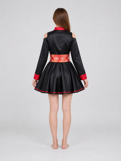 This costume dress is designed for striking theatrical-style looks and is