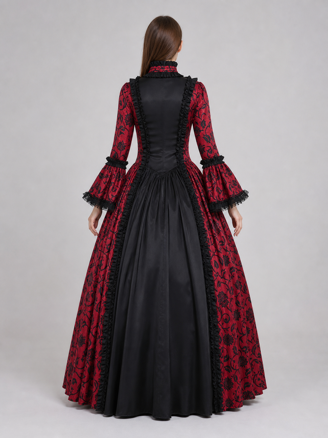 Long Gothic Victorian-Style Dress